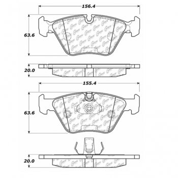 106.09460 Тормозные колодки PosiQuiet Extended Wear BMW 