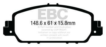 DPX3014 EBC Brakes Ultimax2 Тормозные колодки перед HONDA HR-V выпуска 2015-2023 года