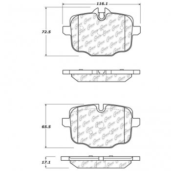105.14690 Тормозные колодки Posi-Quiet Ceramic BMW зад. зад; 	F10; аналог Pagid T1819; BMW 34 21 6 775 346; Brembo P 06 061; Textar2470301