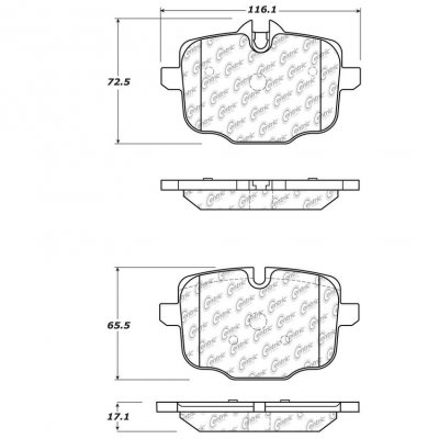 105.14690 Тормозные колодки Posi-Quiet Ceramic BMW зад. зад; 	F10; аналог Pagid T1819; BMW 34 21 6 775 346; Brembo P 06 061; Textar2470301