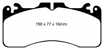 DP31867C EBC Brakes Redstuff Тормозные колодки LEXUS GS-F, LS460, RC-F выпуска 2009-2022 года