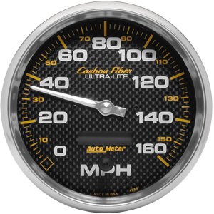 5" сподометр, 160 MPH, IN- DASH, ELEC, CARBON FIBER AUTO METER #4889 SpeedometerElec. Programmable