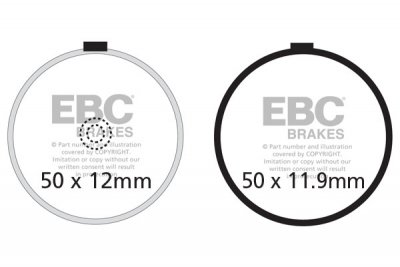 FA038 EBC BRAKES Organic тормозные колодки  SUZUKI GS, GT 1977-1982 года выпуска