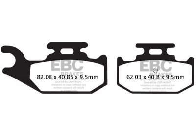 FA428TT EBC BRAKES Organic тормозные колодки  YAMAHA YF, YXR 2004-2009 года выпуска
