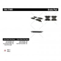 104.17400 Тормозные колодки Posi-Quiet Metallic PORSCHE зад.