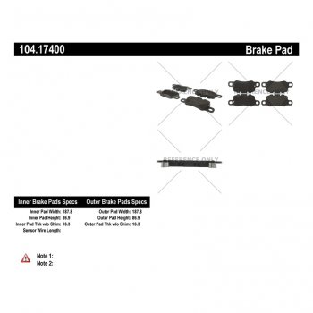 104.17400 Тормозные колодки Posi-Quiet Metallic PORSCHE зад. 