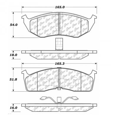 104.05910 Тормозные колодки Posi-Quiet Metallic CHRYSLER ; CHRYSLER/CONCORDE; CHRYSLER/INTREPID; CHRYSLER/LHS; CHRYSLER/NEW