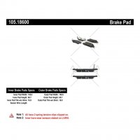 105.18600 Тормозные колодки Posi-Quiet Ceramic HONDA перед