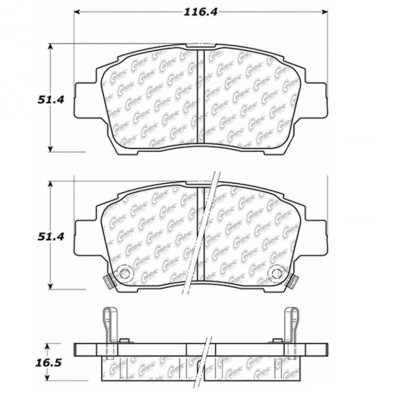 104.08220 Тормозные колодки Posi-Quiet Metallic SCION, TOYOTA ; SCION/xA; SCION/xB; TOYOTA/CELICA; TOYOTA/ECHO; TOYOTA/MR2