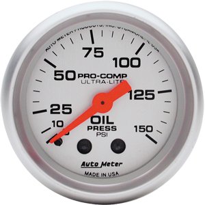 2" Давление масла, 0-150 PSI, MECH, ULTRA-LITE AUTO METER #4323 Oil Pressure