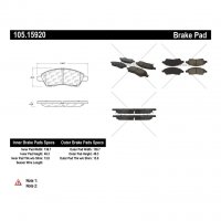 105.15920 Тормозные колодки Posi-Quiet Ceramic NISSAN перед