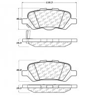 105.14020 Тормозные колодки Posi-Quiet Ceramic TOYOTA зад.