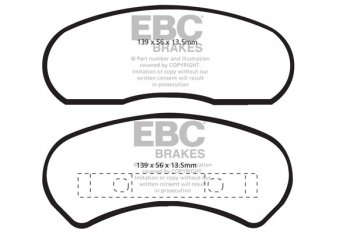 DP31527C EBC Brakes Redstuff Тормозные колодки FORD Fairlane, Falcon; HOLDEN Monaro выпуска 1970-1988 года