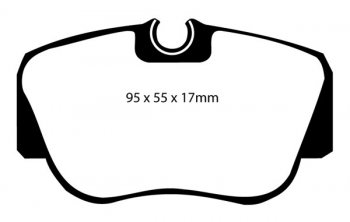 DP2778 EBC Brakes Greenstuff тормозные колодки перед. MERCEDES-BENZ 190 выпуска 1982-1993 года