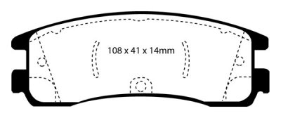 DP41122R EBC Brakes Yellowstuff Тормозные колодки BUICK, CHEVROLET, OLDSMOBILE, PONTIAC BUICK 2.2 3.1 2004 and up; BUICK 2.8 3.8 97 and up; BUICK 2.8 3.8 Supercharged 97 and up; CHEVROLET (9.5 rear drum) 3.4 2000 thru 2004; CHEVROLET (9.5 rear drum) 3.8 2000 thru 2004; CHEVROLET (9.5 rear drum) 3.8 Supercharged 2003 thru 2004; CHEVROLET (9.5 rear drum) 5.3 SS 2005; CHEVROLET (9.5 rear drum) 3.4 2005; CHEVROLET (9.5 rear drum) 3.5 2005; CHEVROLET (9.5 rear drum) 3.8 2005; CHEVROLET (9.5 rear drum) 3.8 Supercharged 2005; CHEVROLET (9.5 rear drum) 3.9 2005; CHEVROLET (9.5 rear drum) 3.5 2006 and up; CHEVROLET (9.5 rear drum) 3.9 2006 and up; CHEVROLET (9.5 rear drum) 5.3 2006 and up; CHEVROLET 3.1 3.4 2000 thru 2004; CHEVROLET 3.1 3.8 2000 thru 2004; CHEVROLET 3.1 3.8 Supercharged 2003 thru 2004; CHEVROLET 3.1 5.3 2005; CHEVROLET 3.1 3.4 2005; CHEVROLET 3.1 3.5 2005; CHEVROLET 3.1 3.8 2005; CHEVROLET 3.1 3.8 Supercharged 2005; CHEVROLET 3.1 3.9 2005; CHEVROLET 3.1 3.5 2006 and up; CHEVROLET 3.1 3.9 2006 and up; CHEVROLET 3.1 5.3 2006 and up; OLDSMOBILE Alero 3.4 98 and up; OLDSMOBILE Alero 2.4 98 thru 2001; OLDSMOBILE Intrigue 3.8 (JA9) 98 thru 99; OLDSMOBILE Intrigue 3.8 (JB9) 98 thru 99; OLDSMOBILE Intrigue 3.5 99 thru 2002; PONTIAC 2.0 Turbo 2.2 2002 and up; PONTIAC 2.0 Turbo 3.4 99 and up; PONTIAC 2.0 Turbo 2.4 99 thru 2002; PONTIAC 2.3 3.1 97 thru 2003; PONTIAC 2.3 3.8 97 thru 2003; PONTIAC 2.3 3.8 Supercharged 97 thru 2003