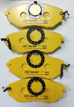 DP41583R EBC Brakes Yellowstuff Тормозные колодки перед SUBARU Forester, Legacy, Levorg, Outback, Tribeca Ширина 157мм, Высота 64мм, Толщина 18мм