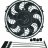 18909 DERALE Вентилятор Dyno-Cool изогнутые лопасти Kit 9"
