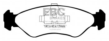 DP2769 EBC Brakes Greenstuff тормозные колодки перед. FORD Fiesta; MAZDA Soho выпуска 1989-2022 года