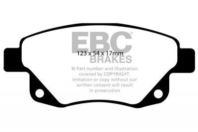 DP1918  EBC Brakes Ultimax2 Тормозные колодки зад. FORD Tourneo выпуска 2006 — 2013 года