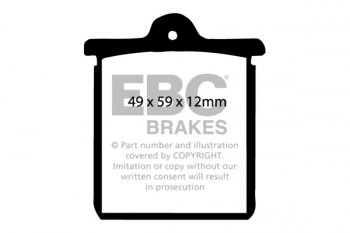 DP244  EBC Brakes Ultimax2 Тормозные колодки зад. CITROEN SM выпуска 1970 — 1974 года