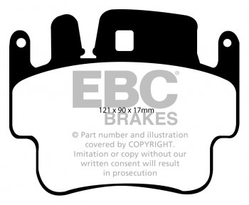 DP51514NDX EBC Brakes Bluestuff Тормозные колодки зад PORSCHE 911 (996) (Cast Iron Disc Only), 911 (997) (Чугунны диск); WIESMANN MF5 выпуск 1997-2014 года