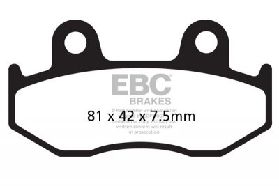 FA092R EBC BRAKES Organic тормозные колодки  HONDA ATC, CR, FT, MTX, TRX, XL, XLR, XR 1983-2002 года выпуска