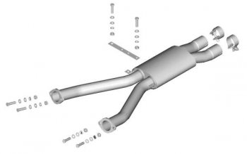 60061 Выпускная система BORLA Настроенный выпуск CHEVROLET CORVETTE; 5.7L 1997,1998,1999,2000,2001,2002,2003 CHEVROLET CORVETTE