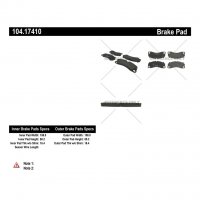 104.17410 Тормозные колодки Posi-Quiet Metallic PORSCHE перед