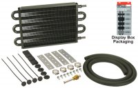 13106 DERALE Радиатор серии 7000 выход/вход с боку 13" 6 комплект для трансмиссии 11/32"