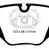 DP31118C EBC Brakes Redstuff Тормозные колодки зад. BMW  Roadster V8; BMW 3 Series, 3 X, 7, M3, M5, Z4, Z8; MASERATI Ghibli; WIESMANN MF 3