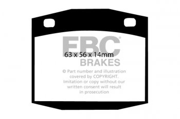 DP201 EBC Brakes Ultimax2 Тормозные колодки перед  DATSUN Bluebird, Sunny, Violet; NISSAN Bluebird, Sunny, Violet выпуска 1975-1980 года