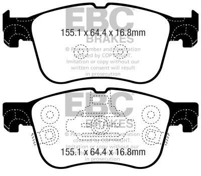 DPX2372 EBC Brakes Ultimax2 Тормозные колодки перед  FORD Focus выпуска 2018-2023 года