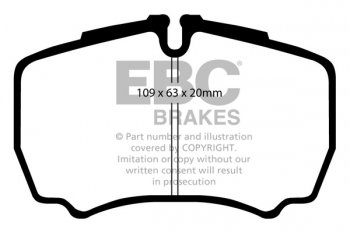 DP1440  EBC Brakes Ultimax2 Тормозные колодки зад. FORD Transit выпуска 2006 — 2013 года