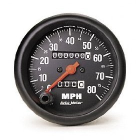 3-3/8" сподометр, 80 MPH, IN-DASH, MECH AUTO METER #2690 2690 Z-Series Mechanical Speedometer Gauge