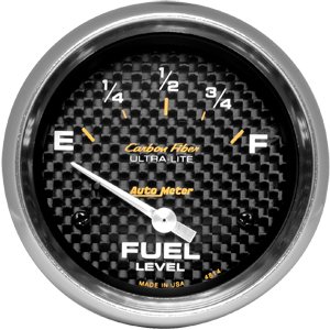 2-5/8" датчик уровня топлива, 0 E/ 90 F, SSE, CARBON FIBER AUTO METER #4814 Fuel Level