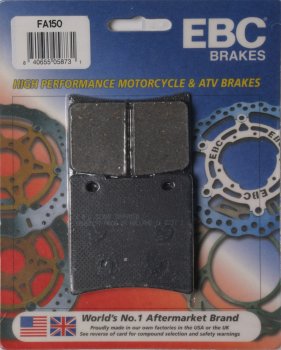 FA150 EBC BRAKES Organic тормозные колодки  SUZUKI GV 1986-1988 года выпуска