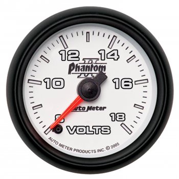 2-1/16" Вольтметр, 8-18V FSE, PHANTOM II AUTO METER #7591 A48_7591 PH II 2-1/16" VOLTMETER