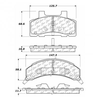 104.02150 Тормозные колодки Posi-Quiet Metallic BUICK ; BUICK/CENTURY