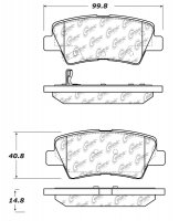 105.15440 Тормозные колодки Posi-Quiet Ceramic DODGE, HYUNDAI, KIA зад.