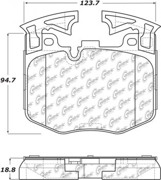 105.18670 Тормозные колодки Posi-Quiet Ceramic BMW перед 