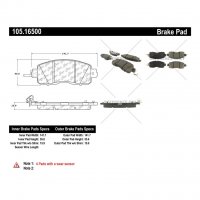 105.16500 Тормозные колодки Posi-Quiet Ceramic NISSAN перед