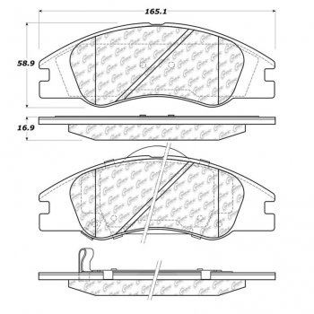 105.10740 Тормозные колодки Posi-Quiet Ceramic KIA ; KIA/SPECTRA