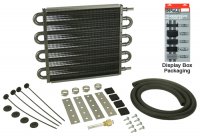 13107 DERALE Радиатор серии 7000 выход/вход с боку 13" 8 комплект для трансмиссии 11/32"