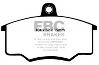 DP310/2 EBC Brakes Redstuff Тормозные колодки передние AUDI 80, 100, Coupe; VOLVO 340, 360