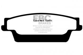 DP1693  EBC Brakes Ultimax2 Тормозные колодки зад. CADILLAC CTS выпуска 2009 — 2011 года