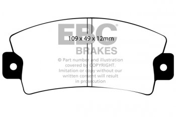 DP151  EBC Brakes Ultimax2 Тормозные колодки зад. FIAT 130 выпуска 1969 — 1970 года