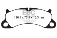 DP42144R EBC Brakes Yellowstuff Тормозные колодки перед PORSCHE 911 (991) (Cast Iron Disc Only), 911 (991/2) (Cast Iron Disc Only)