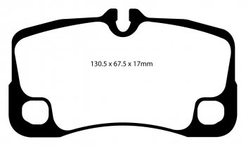 DP51930NDX EBC Brakes Bluestuff Тормозные колодки зад PORSCHE 911 (997) (Cast Iron Disc Only) выпуск 2006-2013 года