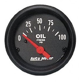 2" Давление масла, 0-100 PSI, SSE, Z-SERIES AUTO METER #2634 2634 Z-Series Short Sweep Electric Oil Pressure Gauge