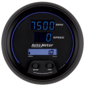 3-3/8" тахометр/сподометр COMBO DIGITAL, BLACK AUTO METER #6987 Tach Speedo Combo